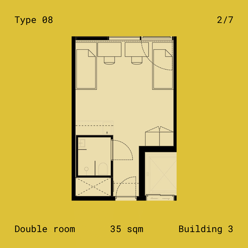 Student Housing double room floot plan